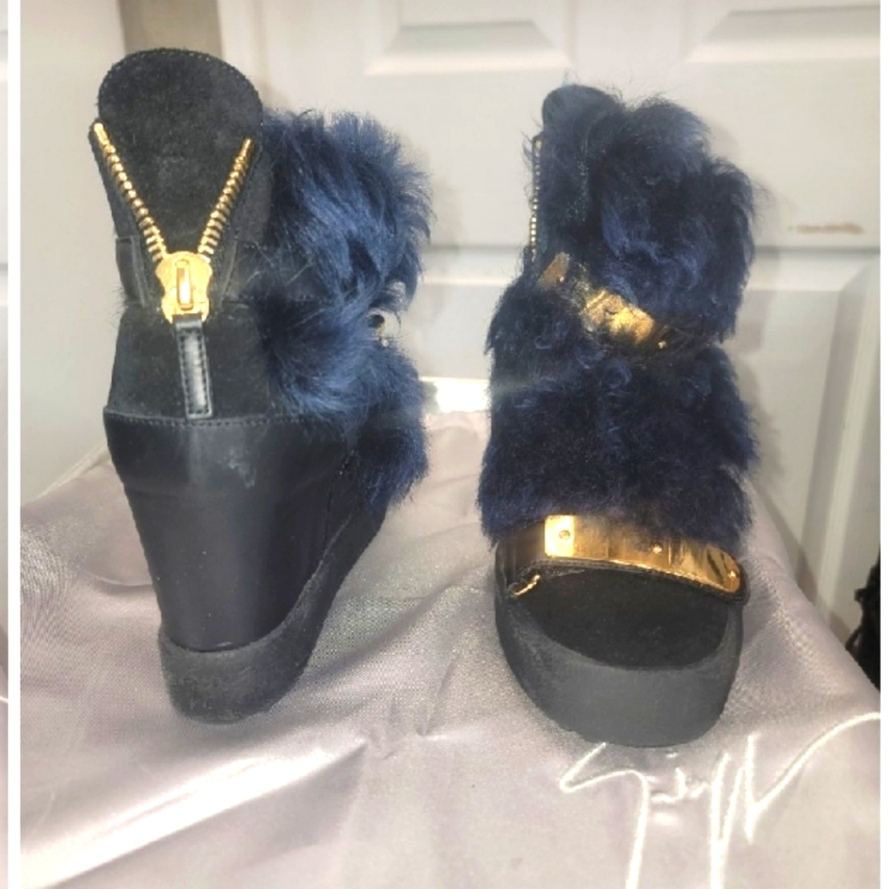 Authentic Giuseppe Zanetti wedge snekers,size Eur.40,used preloved